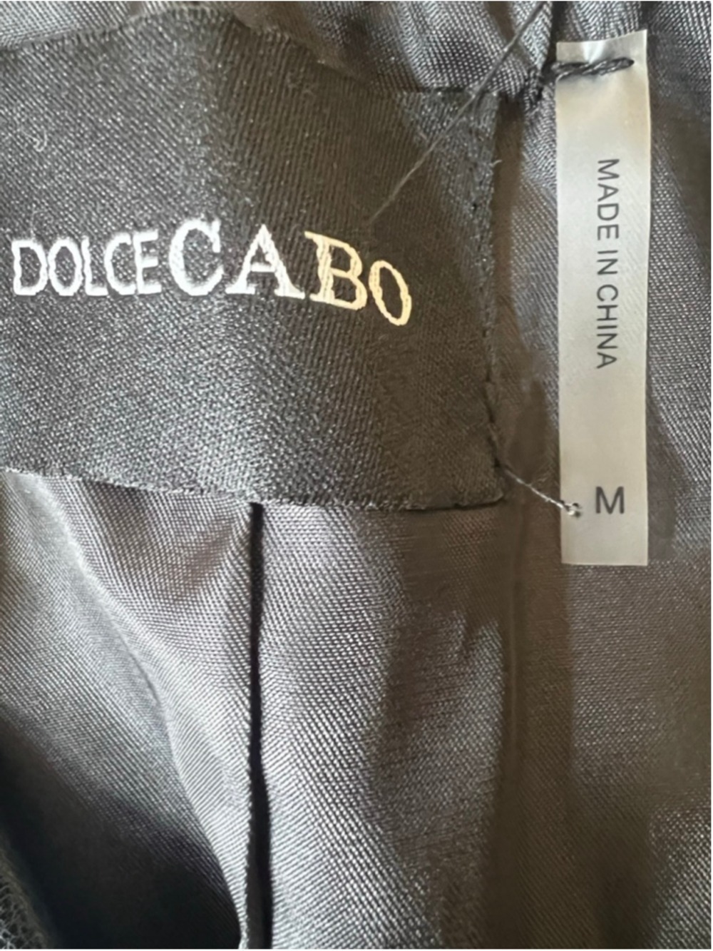 New Women's DOLCE CABO Black Faux Leather Puffed Sleeve Blazer M - Picture 8 of 9
